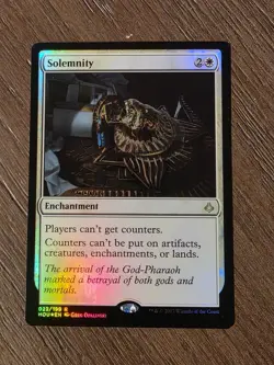 Solemnity FOIL - Hour of Devastation MTG - Magic the Gathering FREE Shipping NM - Image 1