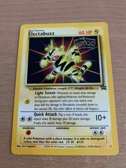 POKEMON ELECTABUZZ #2 WOTC BLACK STAR PROMO CARD - Image 1