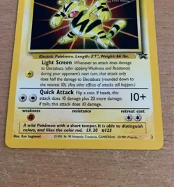 POKEMON ELECTABUZZ #2 WOTC BLACK STAR PROMO CARD - Image 3