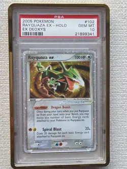 2005 Pokemon EX Deoxys Rayquaza ex #102/107 PSA 10 Low Pop - Image 1