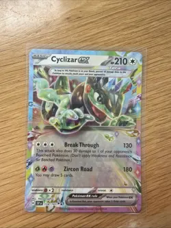 Pokemon Card Holo Foil Cyclizar EX 159/191 Surging Sparks Double Rare - Image 1