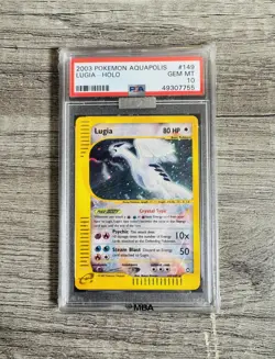 2003 Pokemon Aquapolis Crystal Lugia PSA 10 MBA Silver - Image 1