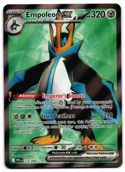 Empoleon ex 114/094 - 🌊 Phantasmal Flames Ultra Rare Pokemon TCG 🖤 - M/LP - Image 1