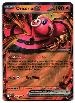 Oricorio ex 018/094 - 🌊 Phantasmal Flames Double Rare Pokemon TCG 🖤 - LP - Image 1