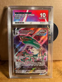 Pokemon Silver Tempest - Rayquaza Vmax - TG20/TG30 - ACE 10 (Perfect Sub-grades) - Image 1