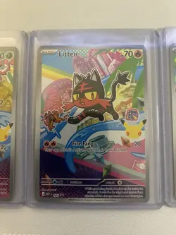 Pokemon MEP First Partners Illustration Rowlet, Litten, Popplio 30th Anniversary - Image 4