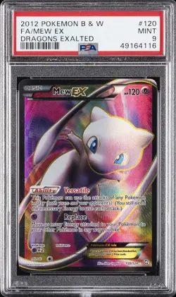 2012 POKEMON B&W DRAGONS EXALTED #120 FULL ART/MEW EX PSA 9 - Image 1