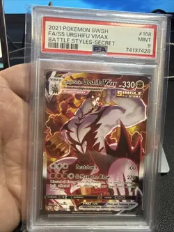 Pokemon Single Strike Urshifu VMAX Alternate Art Secret Rare 168/163 PSA 9 - Image 1