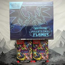 Pokemon TCG Phantasmal Flames ETB + (2)Booster Bundle - Sealed - Image 1