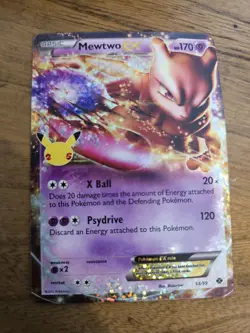 Pokemon TCG Mewtwo EX 54/99 Celebrations Classic Collection Holo - Image 1