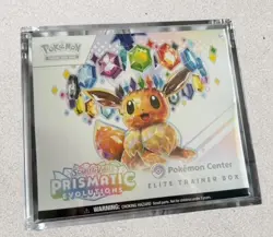 Pokemon Prismatic Evolutions Pokemon Center ETB Elite Trainer Box + Acrylic - Image 1