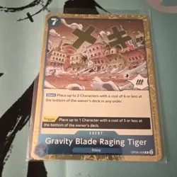 One Piece Gravity Blade Raging Tiger OP06-058 Wings Rare Foil Event Namco - Image 1
