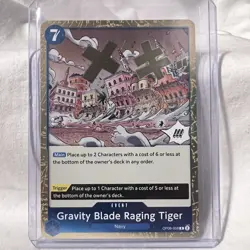 One Piece CCG Wings of the Captain Foil Rare OP06-058 Gravity Blade Raging Tiger - Image 1