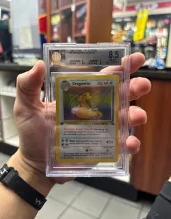 Pokemon Dragonite Fossil 1st Edition Holo Rare #4 BGS 8.5 NM/M+ with subgrades! - Image 1