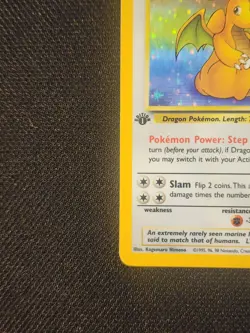 1999 Pokemon Fossil 1st Edition Dragonite Holo #4/62 - LP and FREE SHIPPING - Image 2