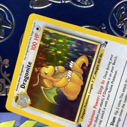 1999 POKEMON DRAGONITE 1ST EDITION FOSSIL HOLO RARE 4/62 LP + - Image 3