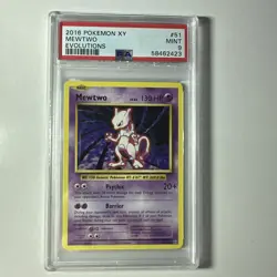 2016 Pokemon XY Mewtwo Evolutions PSA9 Mint #51 - Image 1