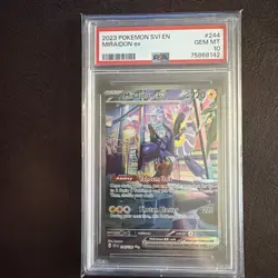 2023 Pokemon SVI EN Special Illustration Rare #244 Miraidon ex PSA 10 GEM MINT - Image 1