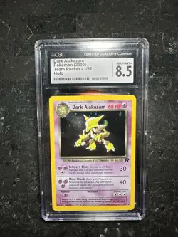 Dark Alakazam Holo CGC 8.5 NM/MINT+ Pokemon (2000) Team Rocket Unlimited #1/82 - Image 1
