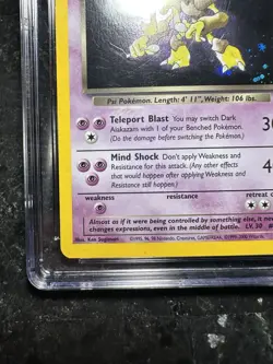 Dark Alakazam Holo CGC 8.5 NM/MINT+ Pokemon (2000) Team Rocket Unlimited #1/82 - Image 4