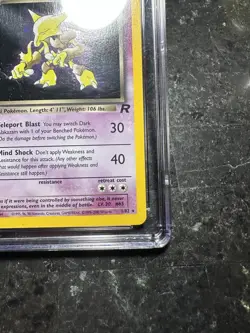 Dark Alakazam Holo CGC 8.5 NM/MINT+ Pokemon (2000) Team Rocket Unlimited #1/82 - Image 5