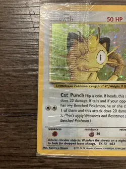 2000 Pokemon Black Star Promo Meowth 10 Holo Game Boy NM Sealed In Plastic Wrap - Image 3