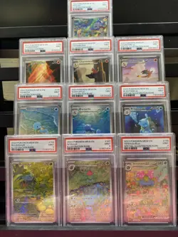 Pokemon 151 PSA 9 Starter Evolution Set + Pikachu - Image 1
