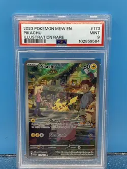 Pokemon 151 PSA 9 Starter Evolution Set + Pikachu - Image 2
