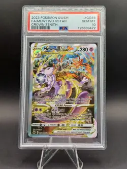 Mewtwo Vstar GG44/GG70 Crown Zenith Pokemon TCG PSA 10 Gem Mint - Image 1