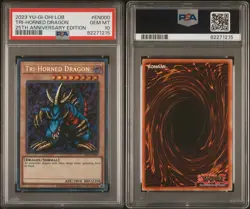 2023 YU-GI-OH! LOB 25TH ANNIVERSARY EDITION #EN000 TRI-HORNED DRAGON PSA 10 - Image 3