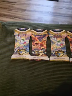 Pokemon Brilliant Stars Booster Pack Art Set 5x Sealed Packs Sword & Shield - Image 2