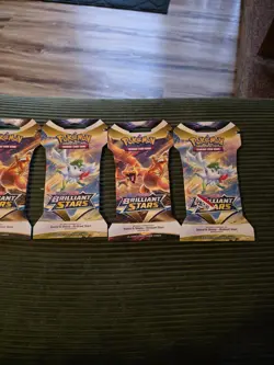 Pokemon Brilliant Stars Booster Pack Art Set 5x Sealed Packs Sword & Shield - Image 3