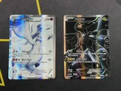 Pokemon TCG Reshiram 113/114 Zekrom 114/114 Black and White Holo Card Full Art - Image 1