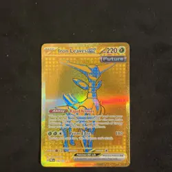 NM! Iron Leaves ex (176/131) Prismatic Evolutions Gold Hyper Rare Pokemon Card! - Image 1