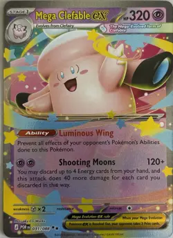 Mega Clefable ex 031/088 - Perfect Order - Pokemon Card Near Mint - Image 1