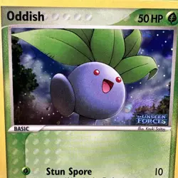 Pokemon Card - Oddish Unseen Forces 64/115 Reverse Holo Stamped - Image 2