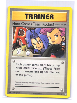 Here Comes Team Rocket Secret Rare Evolutions Set Pokemon Card 113/108 - LP - Image 1