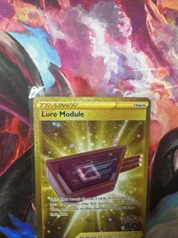 Pokemon Go TCG Lure Module Gold Trainer Secret Rare Card 088/078 - Image 2