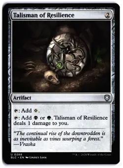 Talisman of Resilience NM BLC Commander: Bloomburrow MTG - Image 1