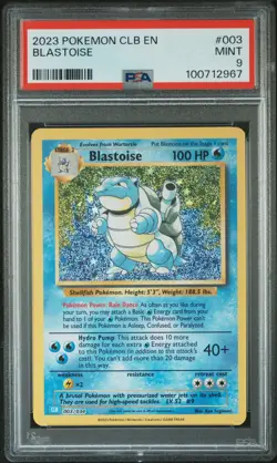 2023 POKEMON CLB-TRADING CARD GAME CLASSIC #003 BLASTOISE PSA 9 - Image 1