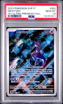 Pokemon PSA 10 Mewtwo #052 151 Ultra Premium Collection Promo 2023 Italiano - Image 2