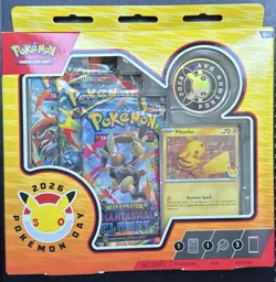 New Pokemon TCG Pokemon Day 2026 Collection W/ Pikachu - Ships Fast!! - Image 1