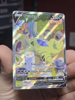 Tyranitar V (Alternate Full Art) 155/163 Battle Styles Holo Pokemon DAMAGED - Image 1