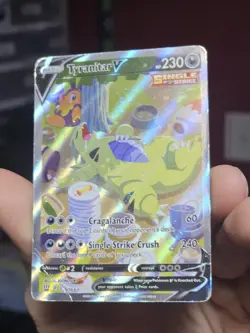 Tyranitar V (Alternate Full Art) 155/163 Battle Styles Holo Pokemon DAMAGED - Image 2