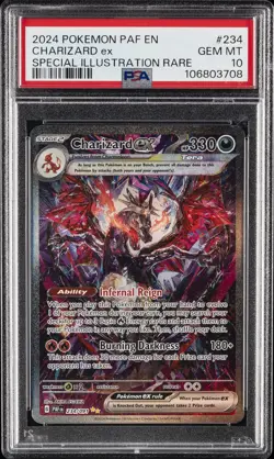 2024 POKEMON PAF EN-PALDEAN FATES SPECIAL ILLUSTRATION RARE CHARIZARD EX PSA 10 - Image 1