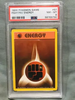 1999 Pokemon Game Fighting Energy #97 NM-MT PSA 8 - Image 1