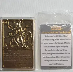 1999 Pokemon "Mewtwo" 23 Karat Gold Plated Special Edition Trading Card Collect - Image 3