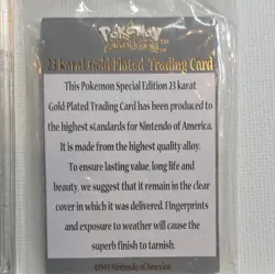 1999 Pokemon "Mewtwo" 23 Karat Gold Plated Special Edition Trading Card Collect - Image 5