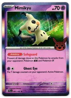 Mimikyu 097/193 - Trick Or Trade Pokemon TCG - M/LP Card - Image 1