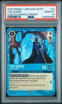 The Queen - Mirror Seeker P3 - 12 Disney Lorcana Promo Cards - PSA 10 - Image 3